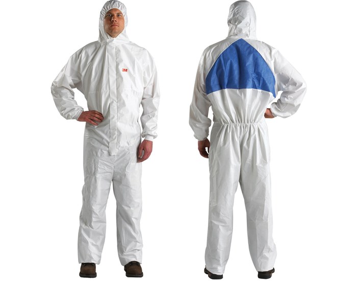 Picture of 3M 4540+BLK-3XL White 3XL Polyethylene/Polypropylene Disposable General Purpose & Work Coveralls (Main product image)