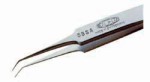 Tweezer - Bent - micro fine points (Length: 4.25; CTM: .0039 x .0023; Material: stainless, anti-magnetic)