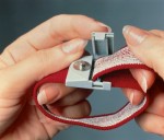 3M(TM) Adjustable Fabric Wrist Band 2224 with 10 ft. Coiled Cord, Burgundy