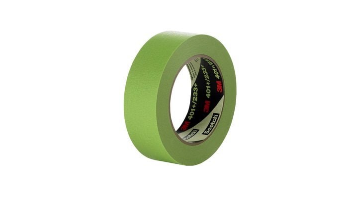 3M 051115-69109 Scotch 401+ Green 6.6 Mil Performance Paper Masking Tape -  6 mm x 55 m Roll at