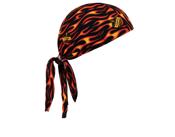 Picture of Ergodyne Chill-Its 6615 Black/Red Hi Cool/Terry Cloth Bandana (Main product image)