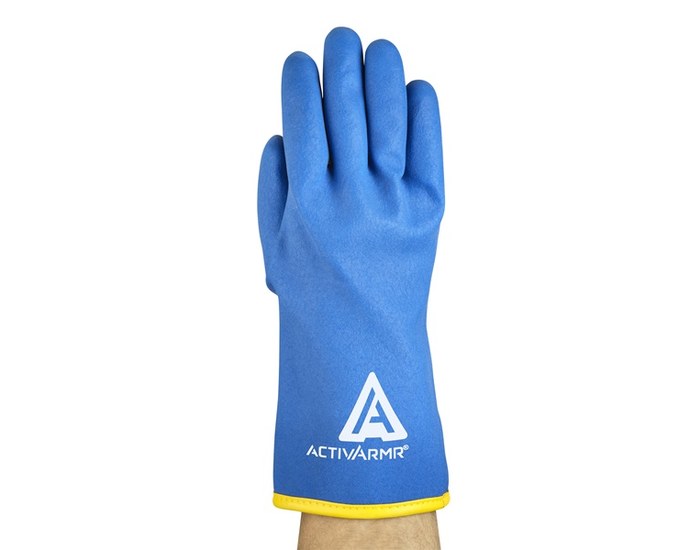 Picture of Ansell ActivArmr 97-681 Blue 8 Nylon/PVC Cold Condition Gloves (Main product image)