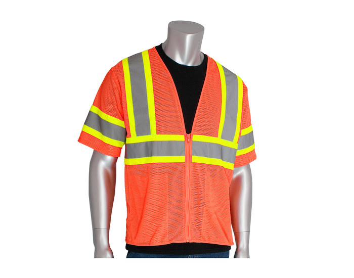 Picture of PIP 303-HSVPOR Orange 5XL Polyester Mesh High-Visibility Vest (Main product image)