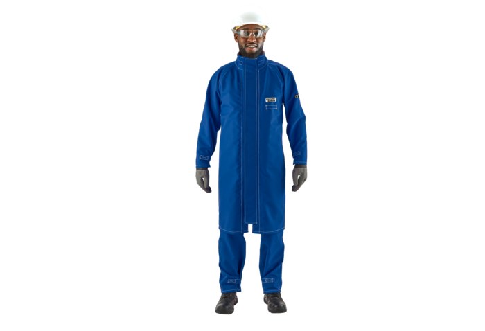 Picture of Ansell AlphaTec 66-671 Blue 5XL Nomex Flame-Resistant Coat (Main product image)
