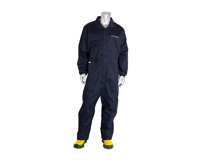 Picture of PIP 9100-52772 Blue XL Ultrasoft Fire-Resistant Coveralls (Main product image)