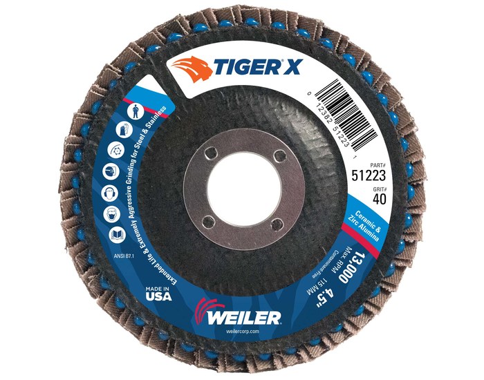 Picture of Weiler Tiger X Flap Disc 51223 (Main product image)