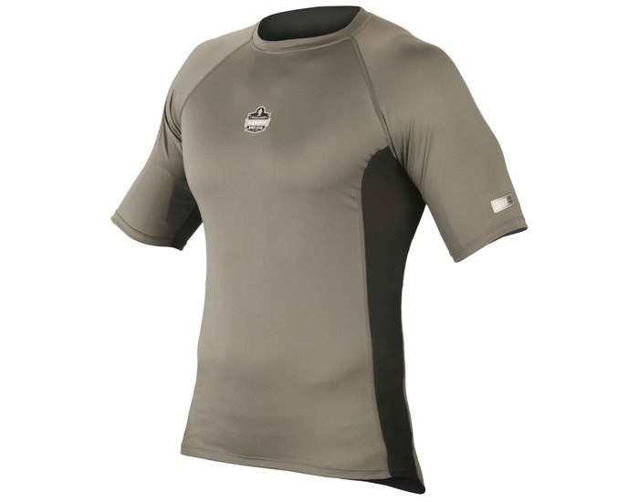 Picture of Ergodyne Core Performance Work Wear 6410 Gray Synthetic High Visibility Shirt (Main product image)