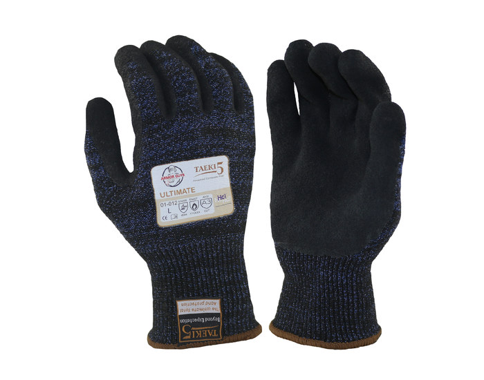 Picture of Armor Guys Taeki5 Ultimate 01-012 Black/Blue 2XL Taeki 5 Cut-Resistant Gloves (Main product image)