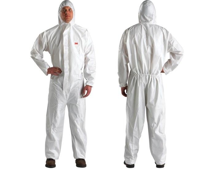 Picture of 3M 4510-XXL White 2XL Polyethylene/Polypropylene Disposable General Purpose & Work Coveralls (Main product image)
