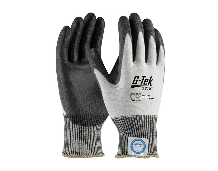 Picture of PIP G-Tek 3GX 19-D324 White/Black Medium Dyneema/Lycra Cut-Resistant Glove (Main product image)