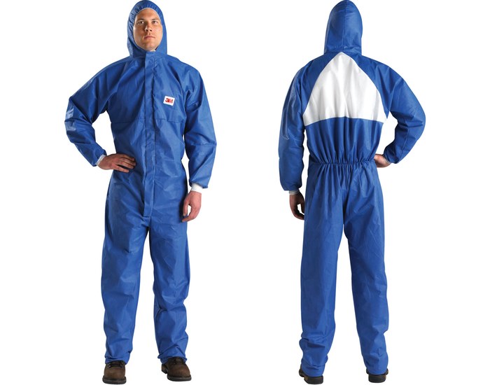 Picture of 3M 4530 Blue Large SMMS Polypropylene Disposable General Purpose & Work Coveralls (Main product image)