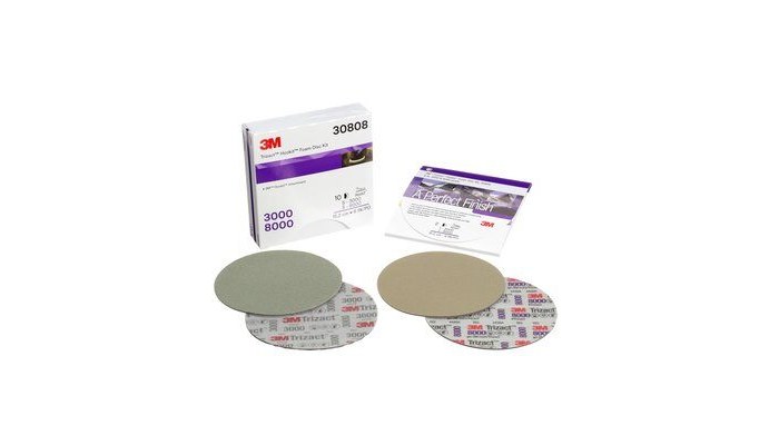 3M 30806 Trizact 8000 grit 6" Foam Discs.5️⃣ Disc Kit ⭐ FREE SAME DAY SHIPPING‼️ 
