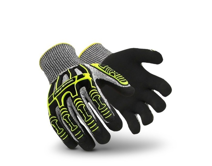 Picture of Hexarmor Rig Lizard Thin Lizzie 2090 Black/Gray/Yellow 10 Polyethylene/Glass Fiber Cut-Resistant Glove (Main product image)