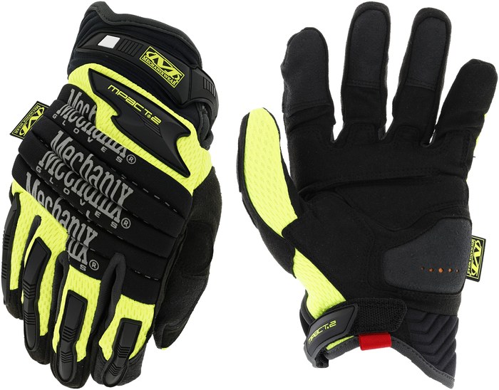Picture of Mechanix Wear Hi-Viz M-Pact 2 Fluorescent Yellow Small TPR Work Gloves (Main product image)