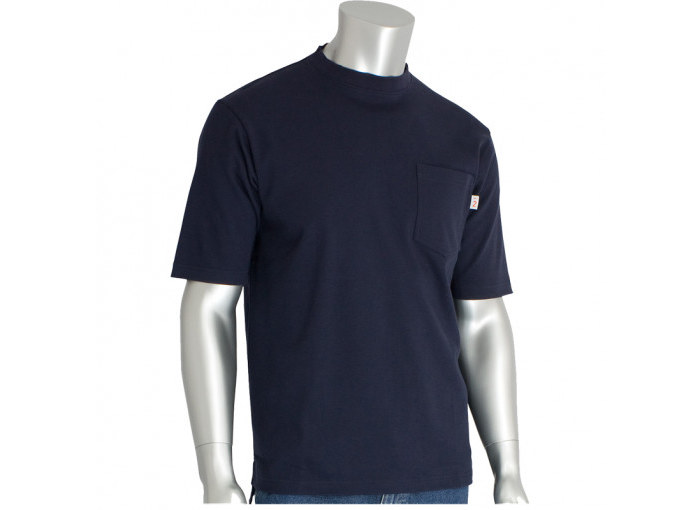 Picture of PIP 385-TSCT-MC-(NV) 2XL T-Shirt 6.8 oz Arc Flash & Heat & Fire-Resistant Shirt (Product image)