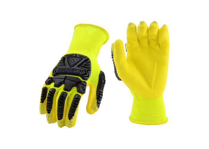 Picture of West Chester HVY713NFB Yellow/Black Small Nylon Work Gloves (Main product image)