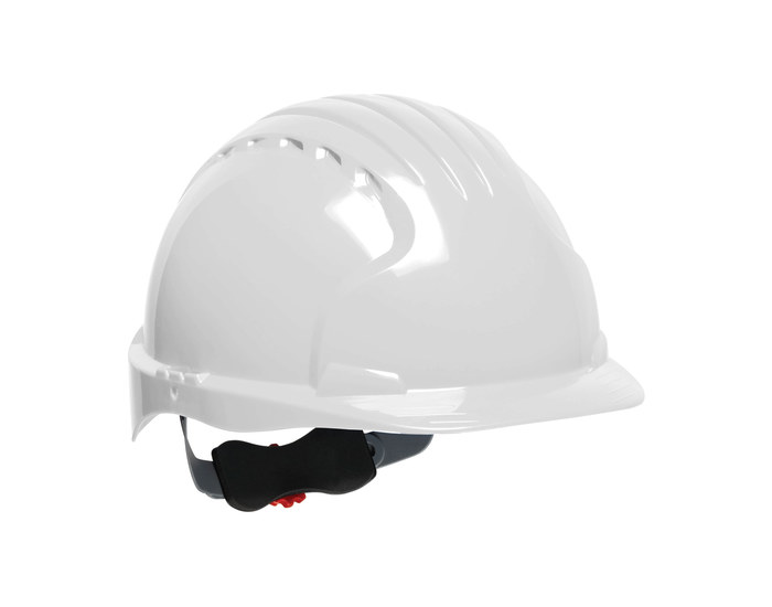 Picture of PIP Evolution 280-EV6151V White High Density Polyethylene Standard Brim Hard Hat (Main product image)