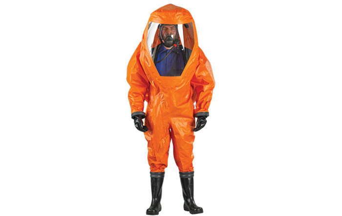 Picture of Ansell Microchem 6000 Orange Medium Reusable Chemical-Resistant Suit