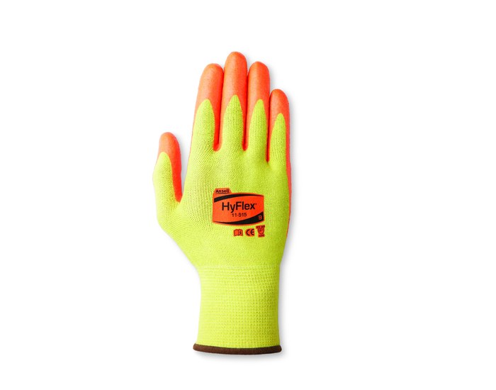Picture of Ansell Hyflex 11-515 Orange/Yellow 6 Kevlar Cut-Resistant Gloves (Main product image)