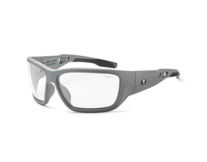 Picture of Ergodyne Skullerz BALDR Clear Matte Gray Safety Glasses (Main product image)