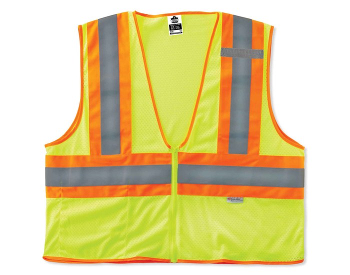 Picture of Ergodyne Glowear 8230Z High-Visibility Lime Small/Medium Polyester Mesh High-Visibility Vest (Main product image)