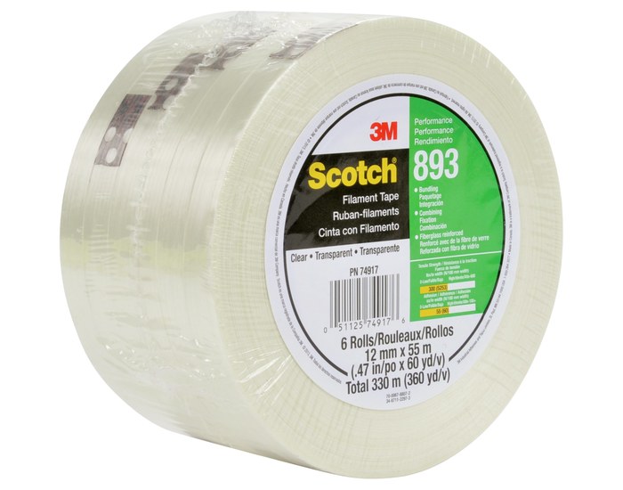3M 8981 Scotch Filament Tape  1" Width X 60 Yd Length MMM8981 9 Rolls 