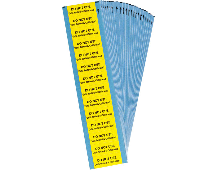 Picture of Brady Black on Yellow Cloth 149370 Inspection & Calibration Labels (Main product image)