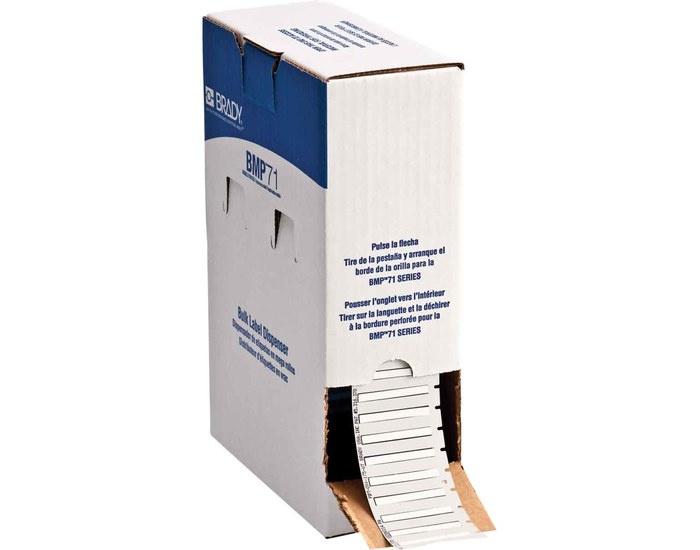 Picture of Brady PermaSleeve White Heat-Shrinkable Polyolefin Thermal Transfer BM71-94-175-344 Die-Cut Thermal Transfer Printer Sleeve (Main product image)