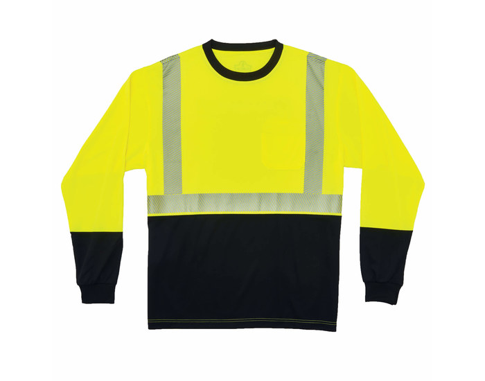 Picture of Ergodyne GloWear 8281BK Lime/Black Polyester Knit High-Visibility Shirt (Main product image)