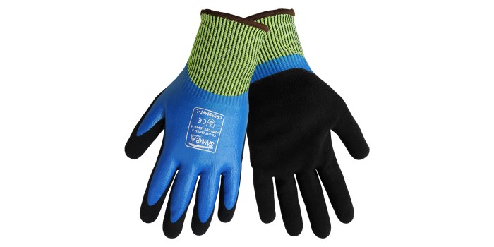 Picture of Global Glove Samurai CR999MFF Black/Blue 2XL HDPE Cut-Resistant Glove (Main product image)