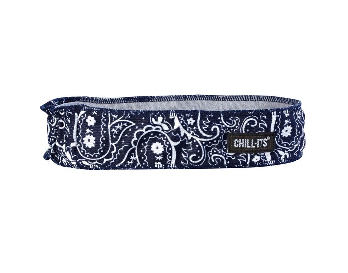Picture of Ergodyne Chill-Its 6605 Navy Western Blue Hi Cool/Terry Cloth Stand Alone Sweatband (Main product image)