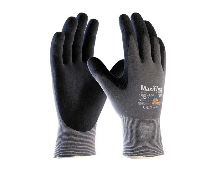Picture of PIP MaxiFlex Ultimate AD-APT 42-874 Gray/Black Medium Lycra/Nylon Full Fingered Work & General Purpose Gloves (Main product image)