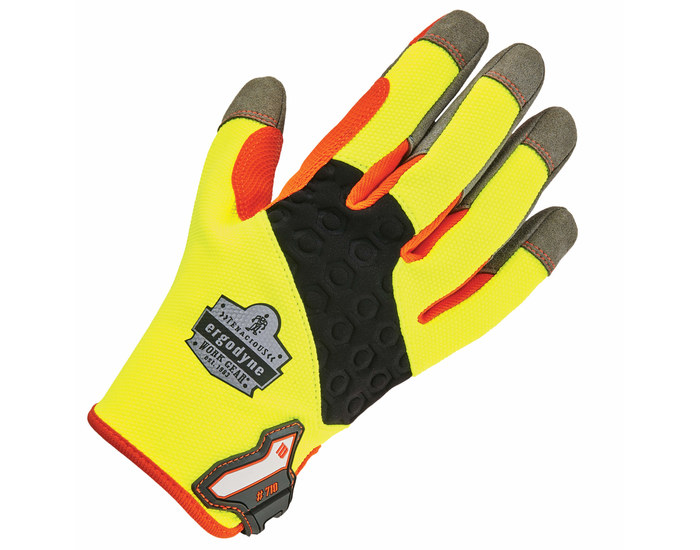 Picture of Ergodyne ProFlex 710 Gray/Black/Lime Medium Full Fingered Work Gloves (Main product image)
