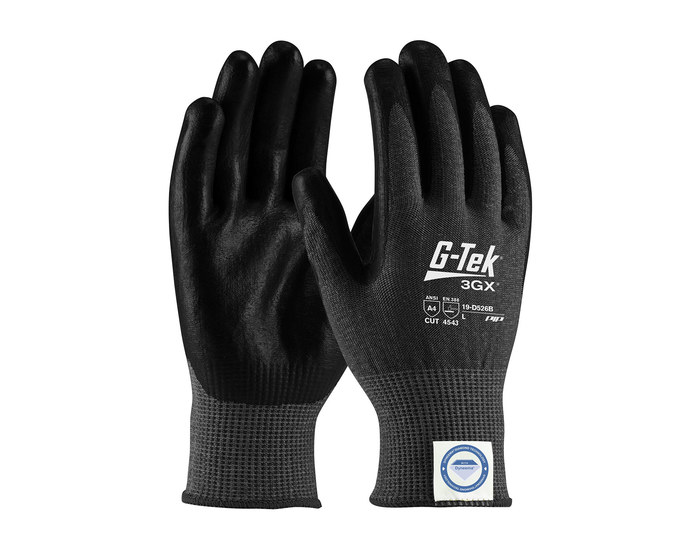 Picture of PIP G-Tek 3GX Black 19-D534B Black Large Dyneema Cut-Resistant Gloves (Main product image)