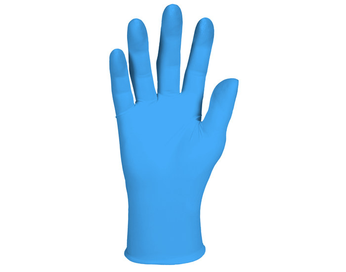 Picture of Kimberly-Clark KleenGuard G10 2PRO Blue Medium Nitrile Powder Free Full Fingered Disposable Gloves (Main product image)