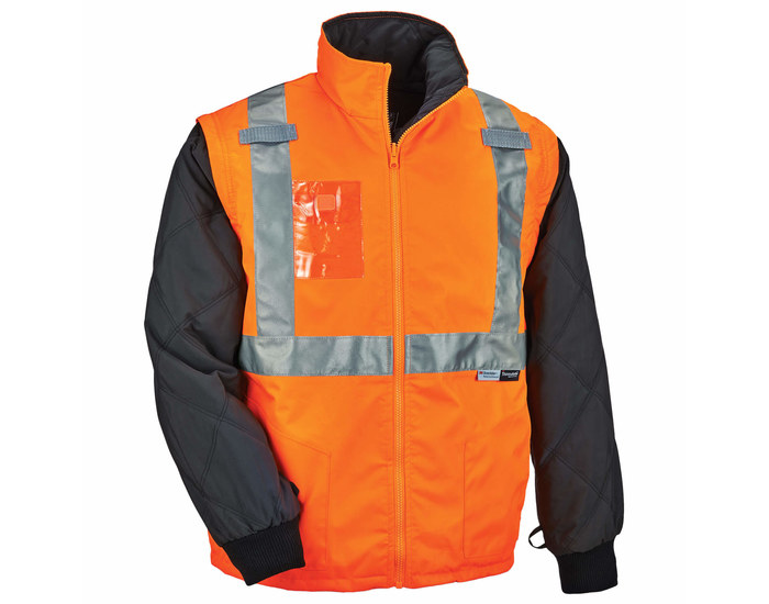Picture of Ergodyne GloWear 8287 Orange Large Polyester Cold Condition Jacket (Main product image)