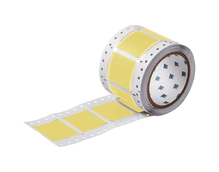Picture of Brady PermaSleeve Yellow Heat-Shrinkable Polyolefin Thermal Transfer 2FR-1500-2-YL Die-Cut Thermal Transfer Printer Sleeve (Main product image)