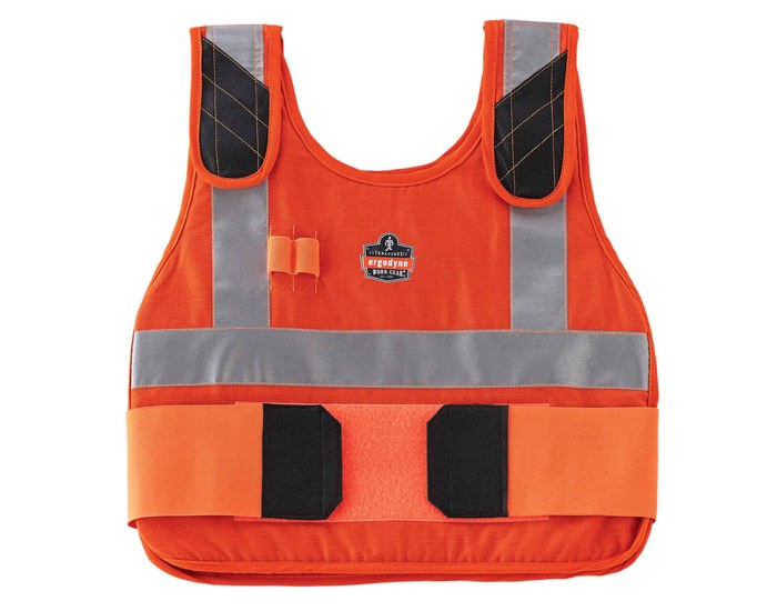 Picture of Ergodyne Chill-Its Orange Large/XL Cotton Cooling Vest Set (Main product image)