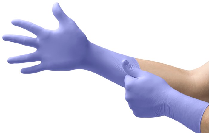 Picture of Microflex Supreno EC High Risk Blue Large Nitrile Powder Free Disposable Gloves (Main product image)