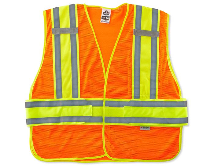Picture of Ergodyne Glowear 8240HL High-Visibility Orange Medium/Large Polyester Mesh High-Visibility Vest (Main product image)