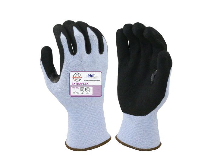 Picture of Armor Guys ExtraFlex HCT 04-300 Blue/Black X-Small Engineered Yarn/MicroFoam Nitrile Cut-Resistant Gloves (Main product image)