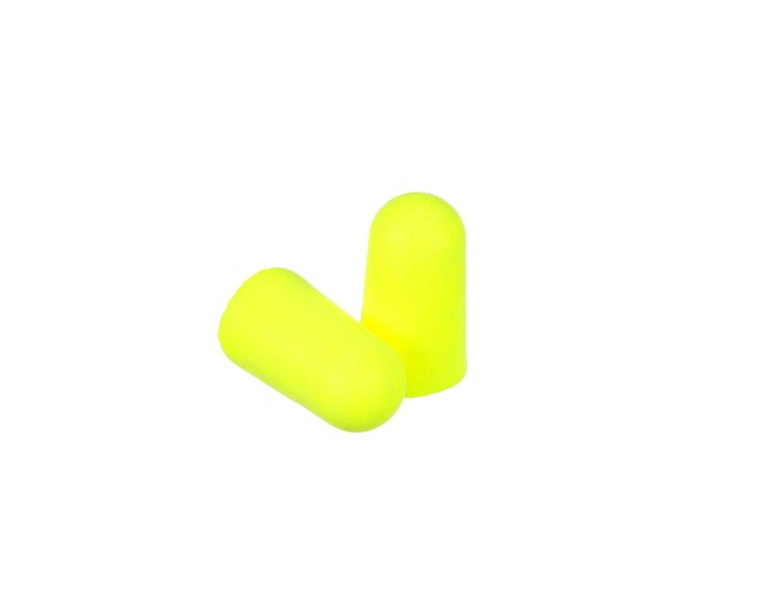 Picture of 3M E-A-Rsoft 312-1251 Yellow Large Polyurethane Foam Disposable Uncorded Bullet Ear Plugs (Main product image)
