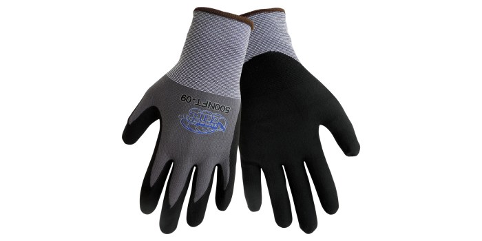 Picture of Global Glove Tsunami Grip 500NFT Gray/Black 2XL Nylon Full Fingered Work Gloves (Main product image)