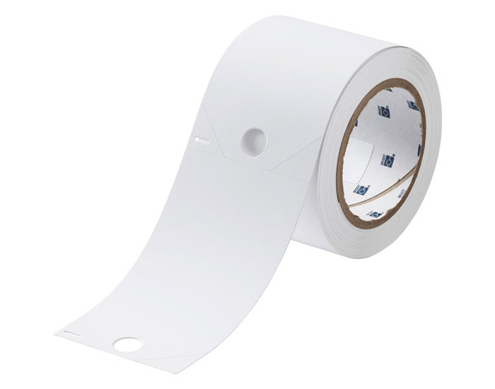 Picture of Brady White Vinyl Thermal Transfer J50-255-2551 Die-Cut Thermal Transfer Printer Label Roll (Main product image)