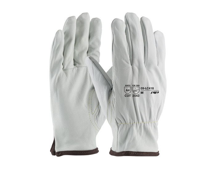 Picture of PIP 09-LC418 White Medium Leather Grain Goatskin Cut-Resistant Gloves (Main product image)