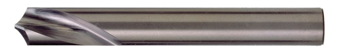 Regular Length Finish 1/2 Size Round Shank 90 Degree Conventional Point Chicago Latrobe 790 Solid Carbide Spotting Drill Bit Uncoated Bright Right-Hand Spiral Flute