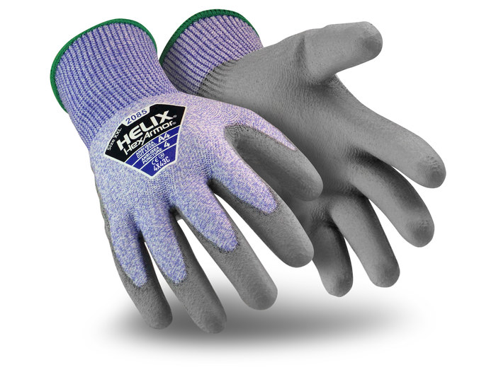 Picture of HexArmor Helix 2085 Blue/Gray 5 Fiberglass/HPPE Seamless Coated Cut-Resistant Gloves (Main product image)