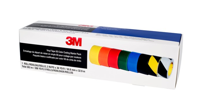 Picture of 3M 5S Safety Pack 471 Color Coding Starter Pack Marking Tape 97971 (Main product image)