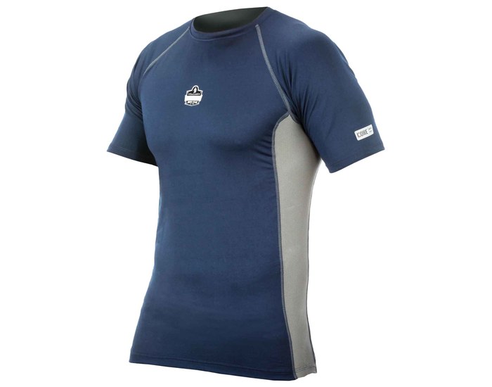 Picture of Ergodyne Core Performance Work Wear 6410 Blue Synthetic High Visibility Shirt (Main product image)