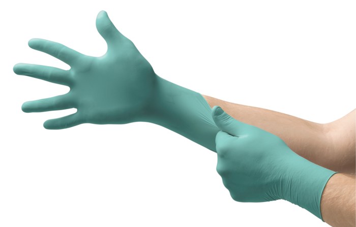 Picture of Ansell MICROFLEX 25-101 Green Large Neoprene Powder Free Full Fingered Disposable Gloves (Main product image)